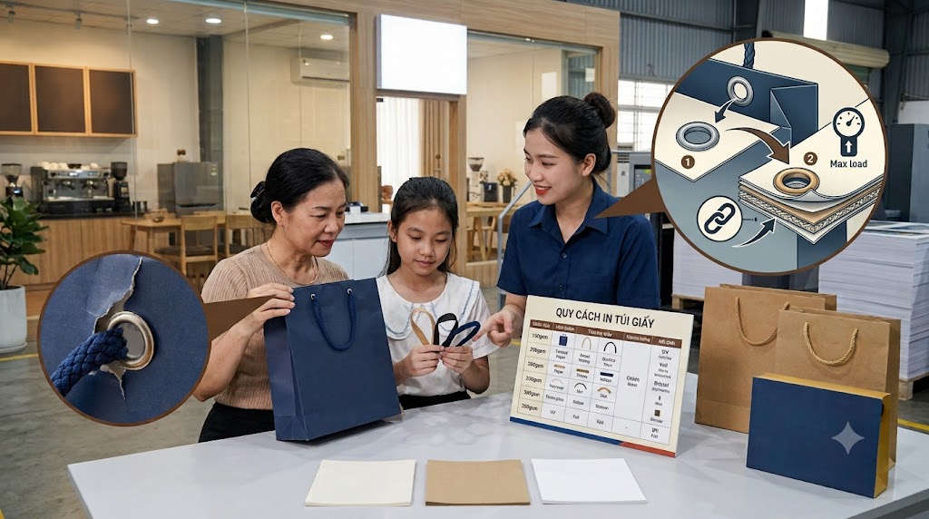 Xưởng In Túi Giấy Đựng Quà Theo Yêu Cầu